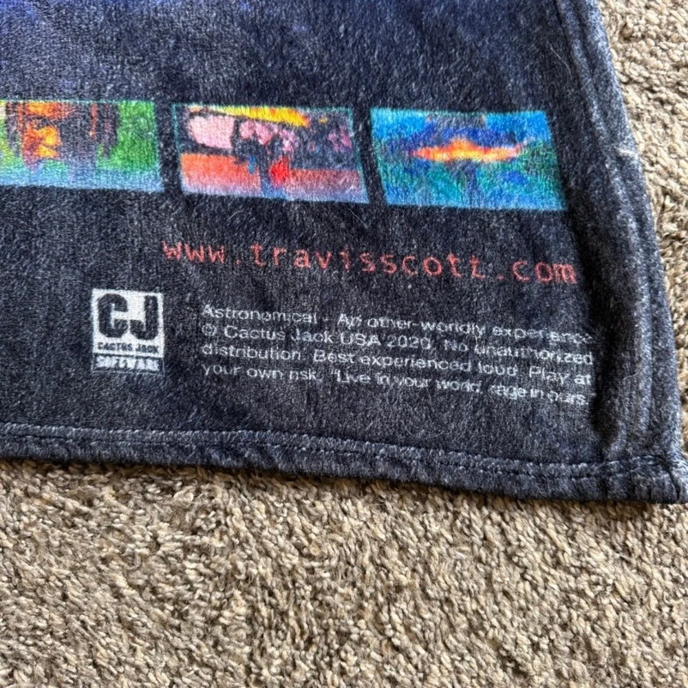 Travis Scott Cactus Jack Astronomical Blanket OS‎ Blue Excellent Fortnite 2020